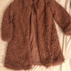 Pink teddy bear coat